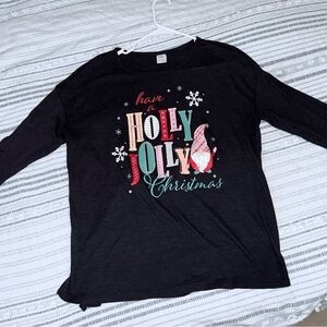 Holiday Time Black and Red Christmas Shirt
